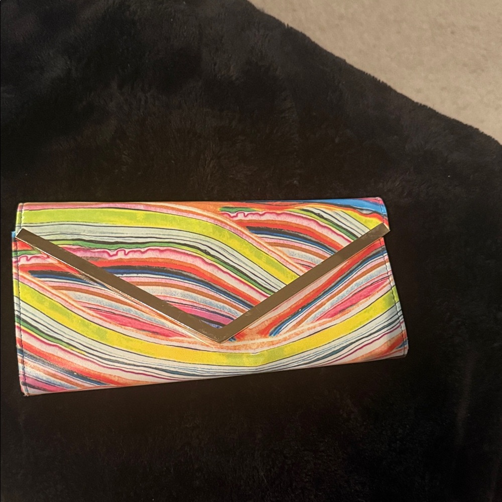 Aldo Multicolor Striped Clutch